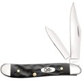 Case Cutlery Knife, Rough Black Synthetic Peanut 18225